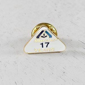 Vintage Albertsons 17 Years Employee Lapel Pin Brooch Collectible